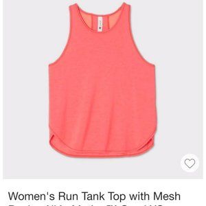 Women's Run Tank Top/ Mesh Back- Coral XS